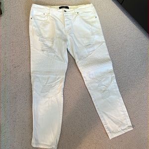 Mens STAMPD White Jeans